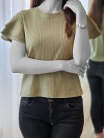 تیشرت نخ پنبه آستین حلزونی