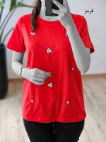 تیشرت نخ پنبه گلدوزی