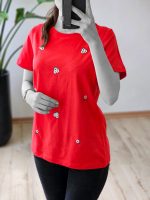 تیشرت نخ پنبه گلدوزی