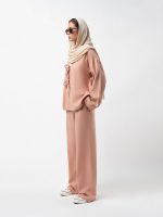 شومیز لینن جلو گرهی