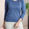 بلوز کبریتی آستین بلند یقه هفت Della