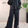 ست تونیک و شلوار بگ بافت