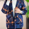 پالتو پشمی چهارخونه غزل