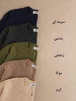 بلوز آستین سه ربع نخ پنبه
