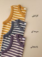 تاپ کبریتی راه راه یقه گرد