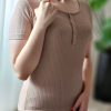 تیشرت آکاردئونی جلو دکمه