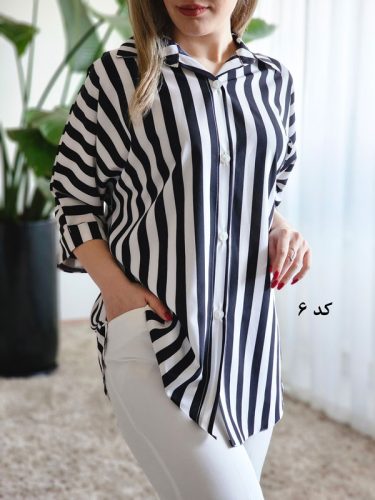 شومیز مانتویی کرپ