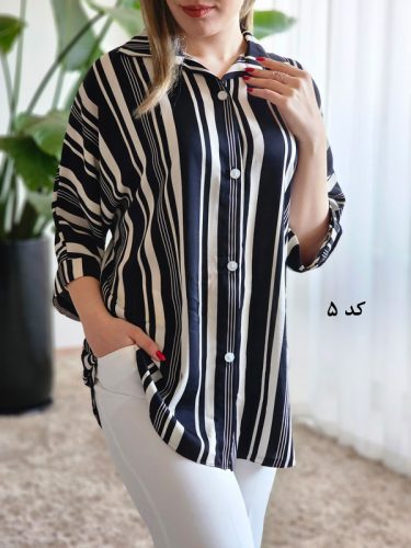 شومیز مانتویی کرپ