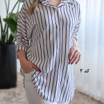 شومیز مانتویی کرپ