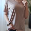 تیشرت یقه هفت زنانه Della سایز L