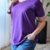تیشرت یقه هفت زنانه Della سایز L