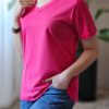 تیشرت یقه هفت زنانه Della سایز L