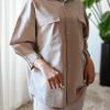 شومیز مانتویی کتان مهلا