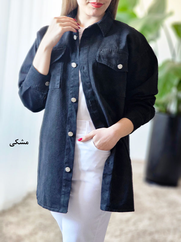 شومیز مانتویی کتان