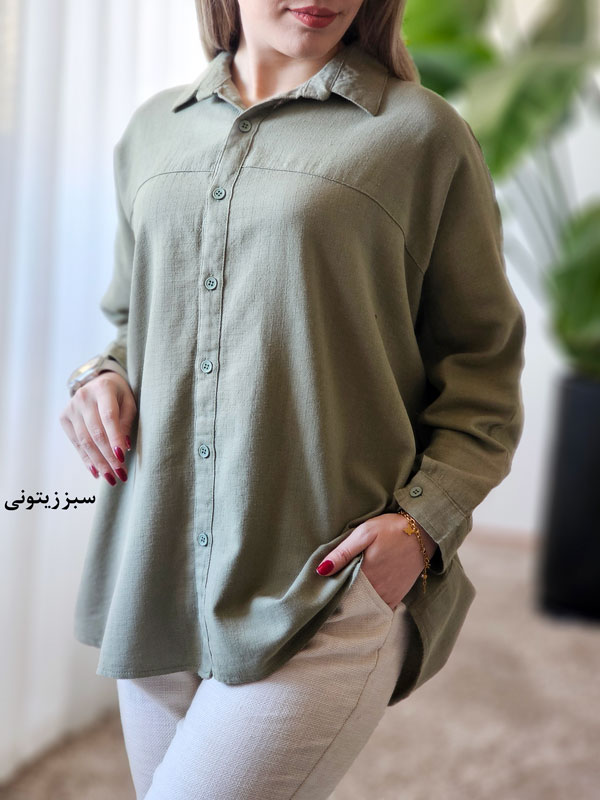 شومیز مانتویی لینن