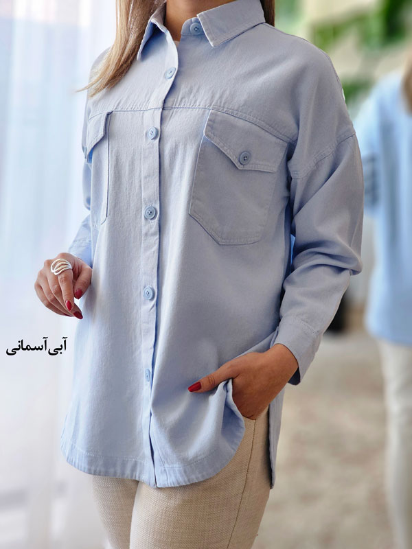 شومیز مانتویی کتان