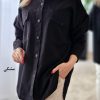 شومیز مانتویی کتان