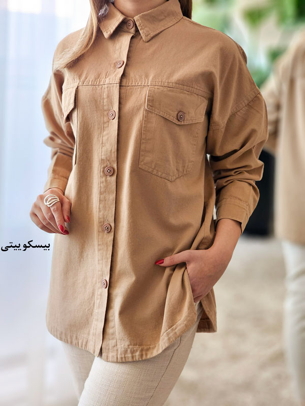 شومیز مانتویی کتان