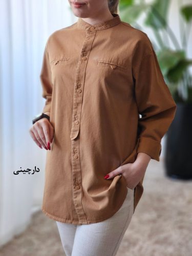 شومیز مانتویی کتان