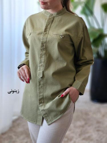 شومیز مانتویی کتان