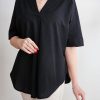 تونیک لینن یقه V سلینا