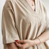 تونیک لینن یقه V سلینا