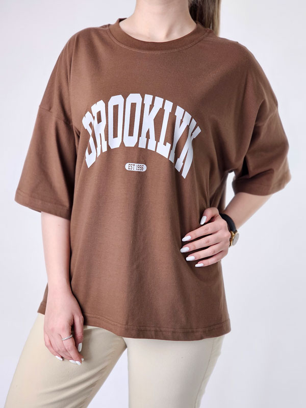تیشرت باکسی نخ پنبه ‌‌Brooklyn