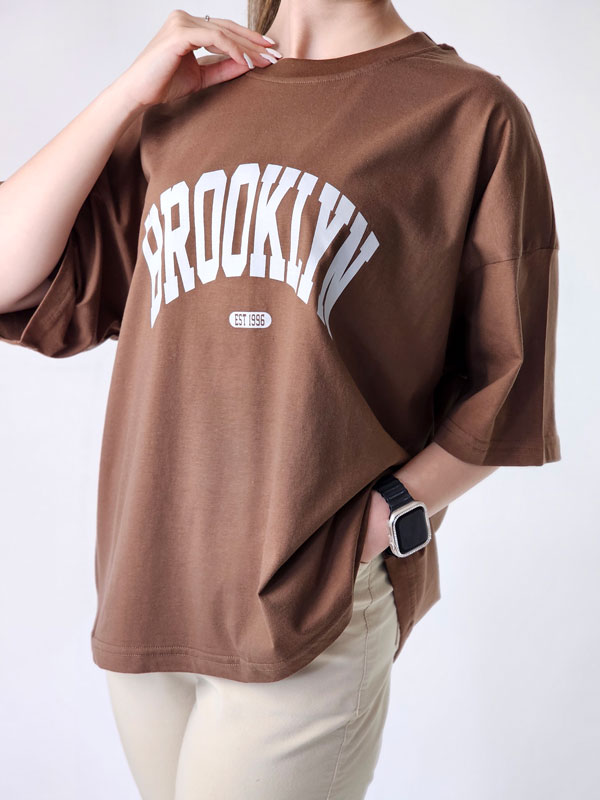 تیشرت باکسی نخ پنبه ‌‌Brooklyn