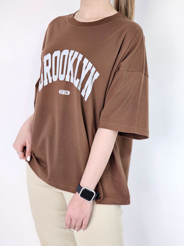 تیشرت باکسی نخ پنبه ‌‌Brooklyn