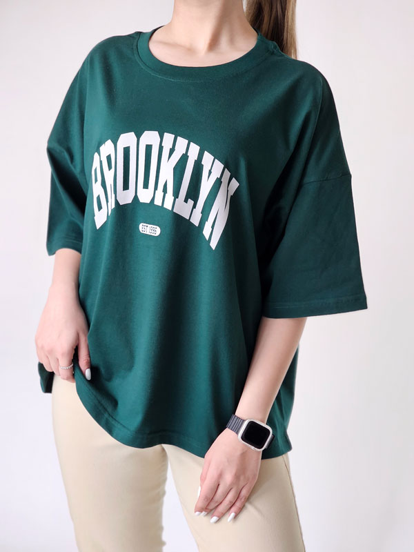 تیشرت باکسی نخ پنبه ‌‌Brooklyn