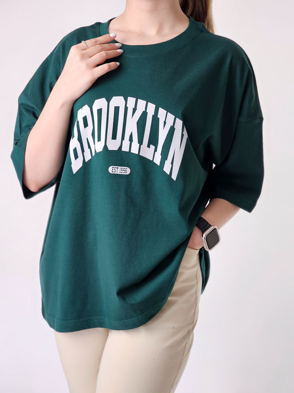 تیشرت باکسی نخ پنبه ‌‌Brooklyn