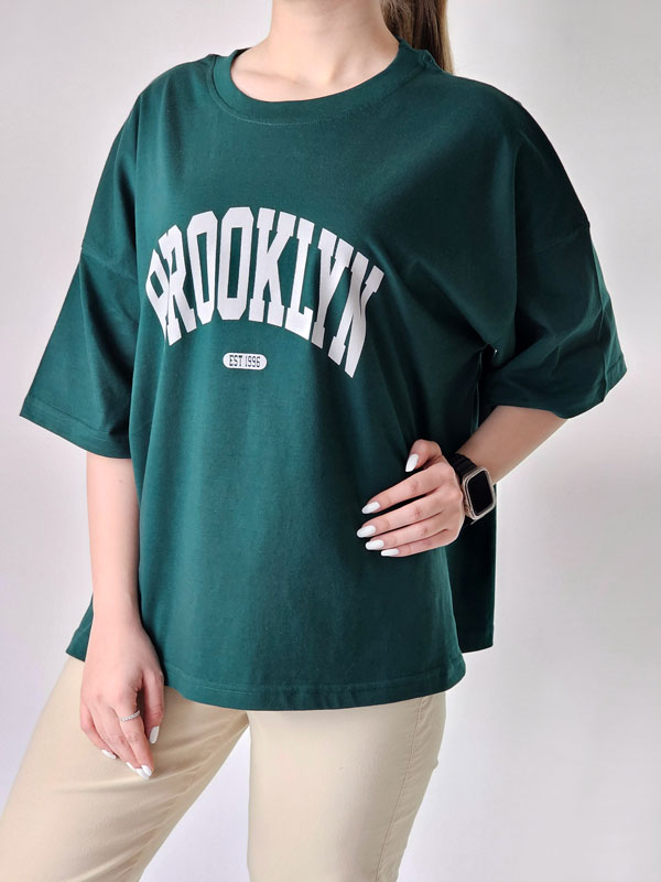 تیشرت باکسی نخ پنبه ‌‌Brooklyn