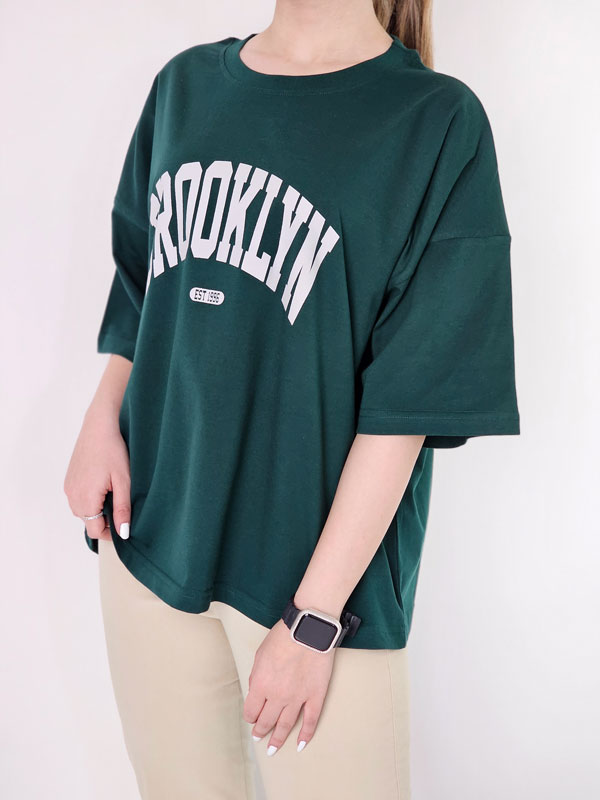 تیشرت باکسی نخ پنبه ‌‌Brooklyn