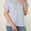 تیشرت یقه هفت پنبه ژاکارد روژینا
