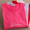 تیشرت باکسی نخ پنبه Believe (ایراددار)
