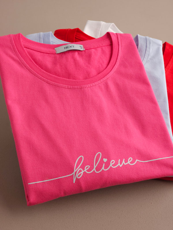 تیشرت باکسی نخ پنبه Believe (ایراددار)