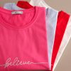 تیشرت باکسی نخ پنبه Believe (ایراددار)