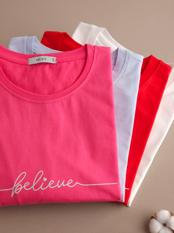 تیشرت باکسی نخ پنبه Believe (ایراددار)