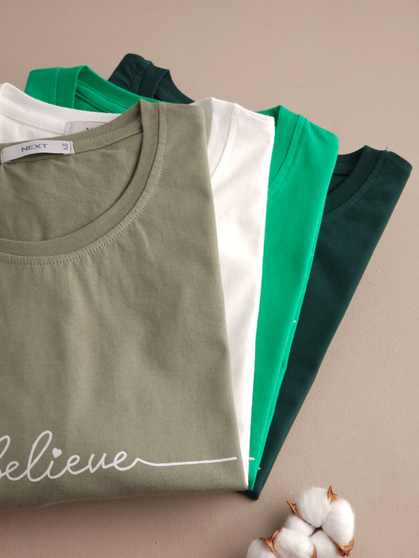 تیشرت باکسی نخ پنبه Believe (ایراددار)