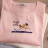 تیشرت نخ پنبه ‌‌Yoga with cats (ایراددار)