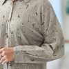 شومیز مانتویی گلدار شکوفه