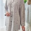 شومیز مانتویی گلدار شکوفه