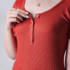 تیشرت آکاردئونی جلو دکمه