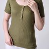 تیشرت آکاردئونی جلو دکمه