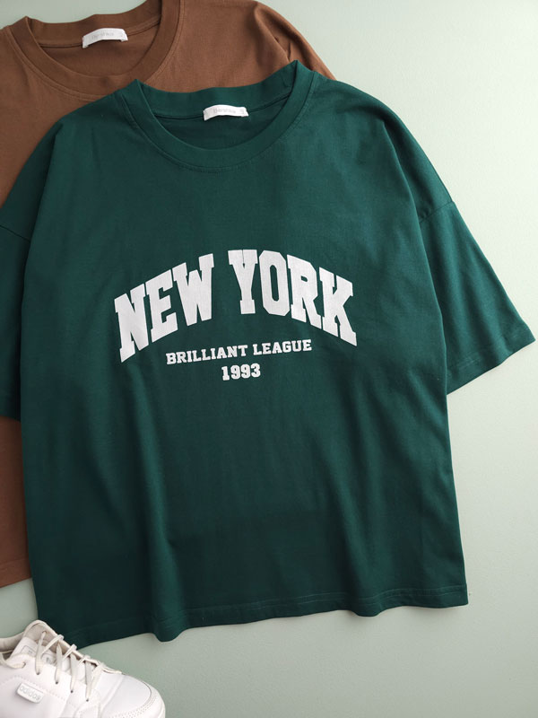 تیشرت باکسی زنانه New york 557258