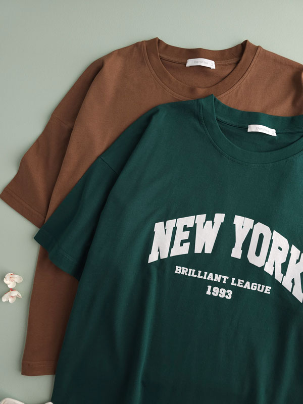 تیشرت باکسی زنانه New york 557258