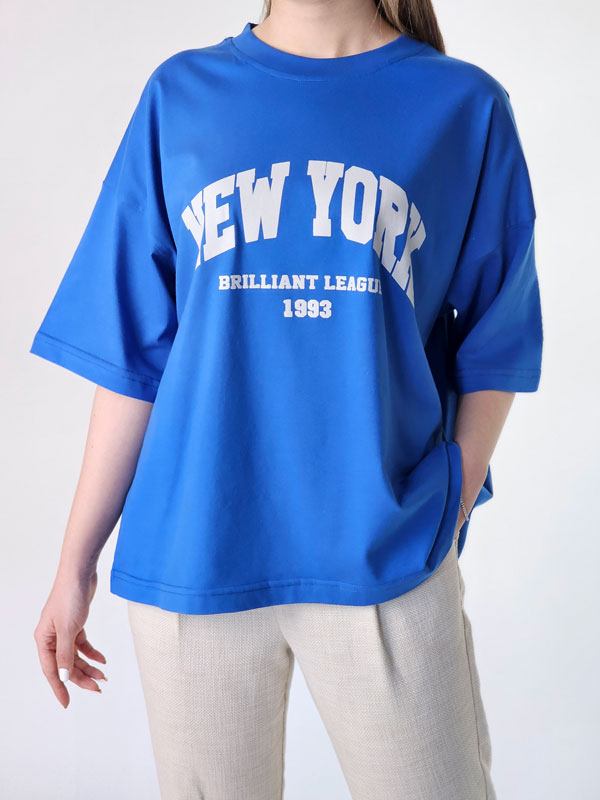 تیشرت باکسی زنانه New york 557258