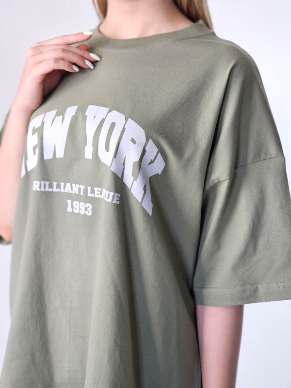 تیشرت باکسی زنانه New york 557258