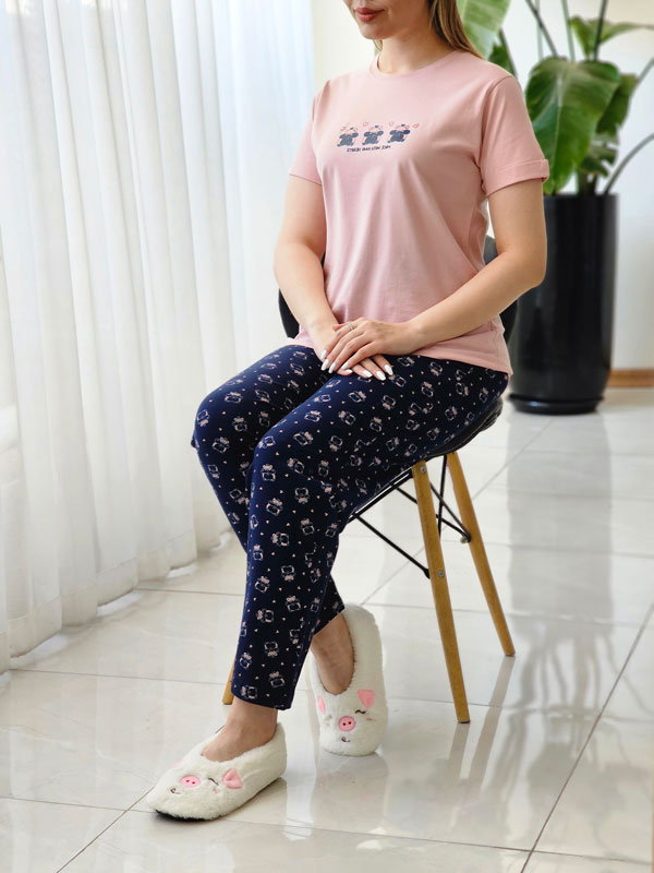 ست راحتی زنانه تیشرت و شلوار میکی