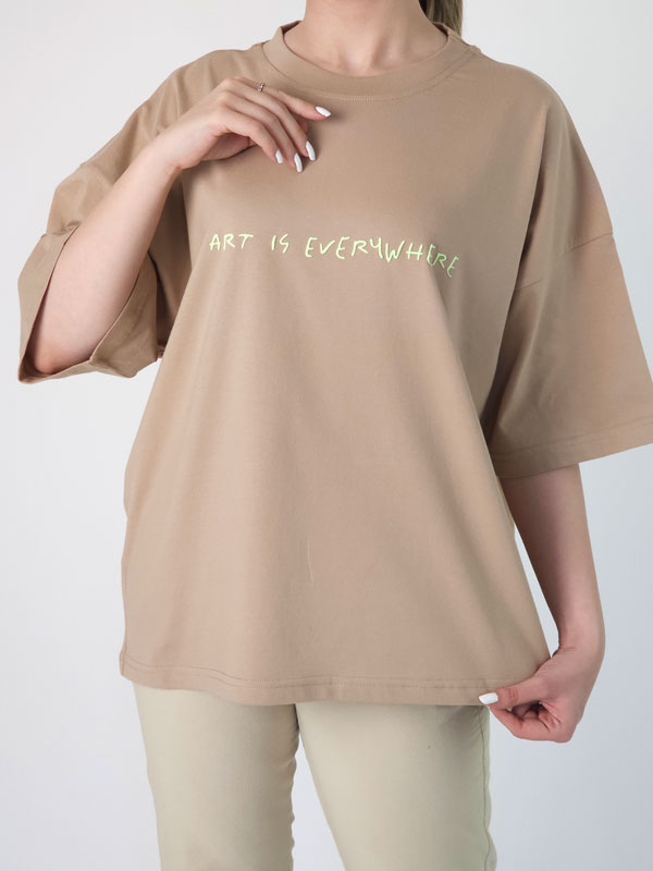 تیشرت باکسی Art Is Every Where (ایراددار)